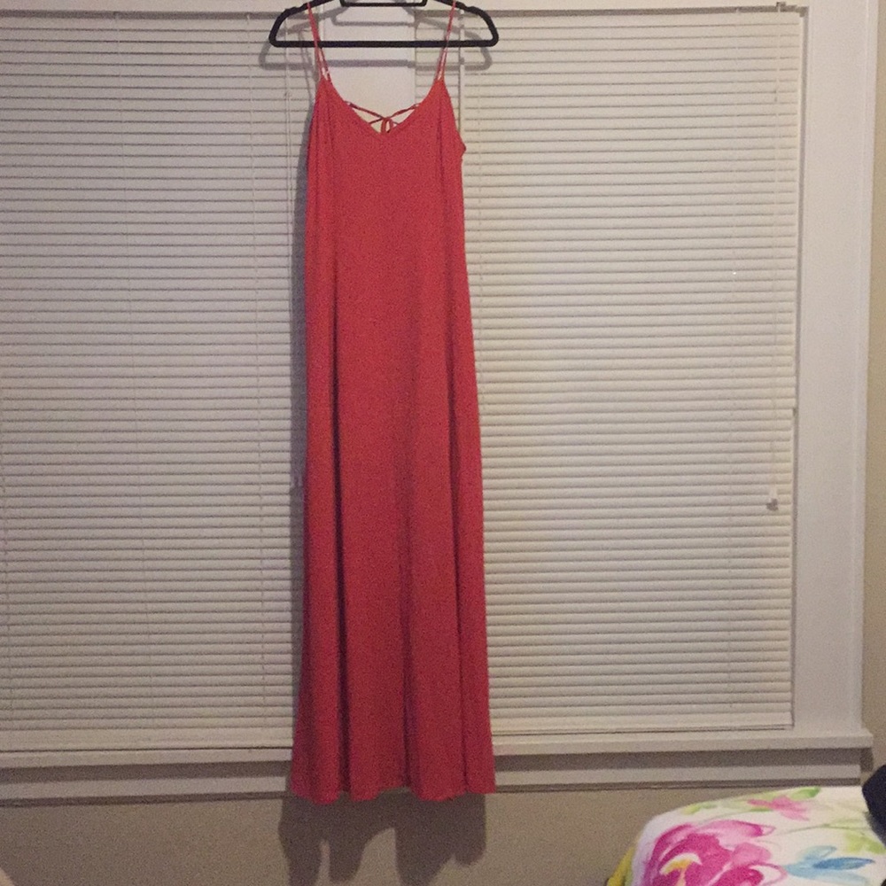 Gorgeous coral maxi from White House Black Market.